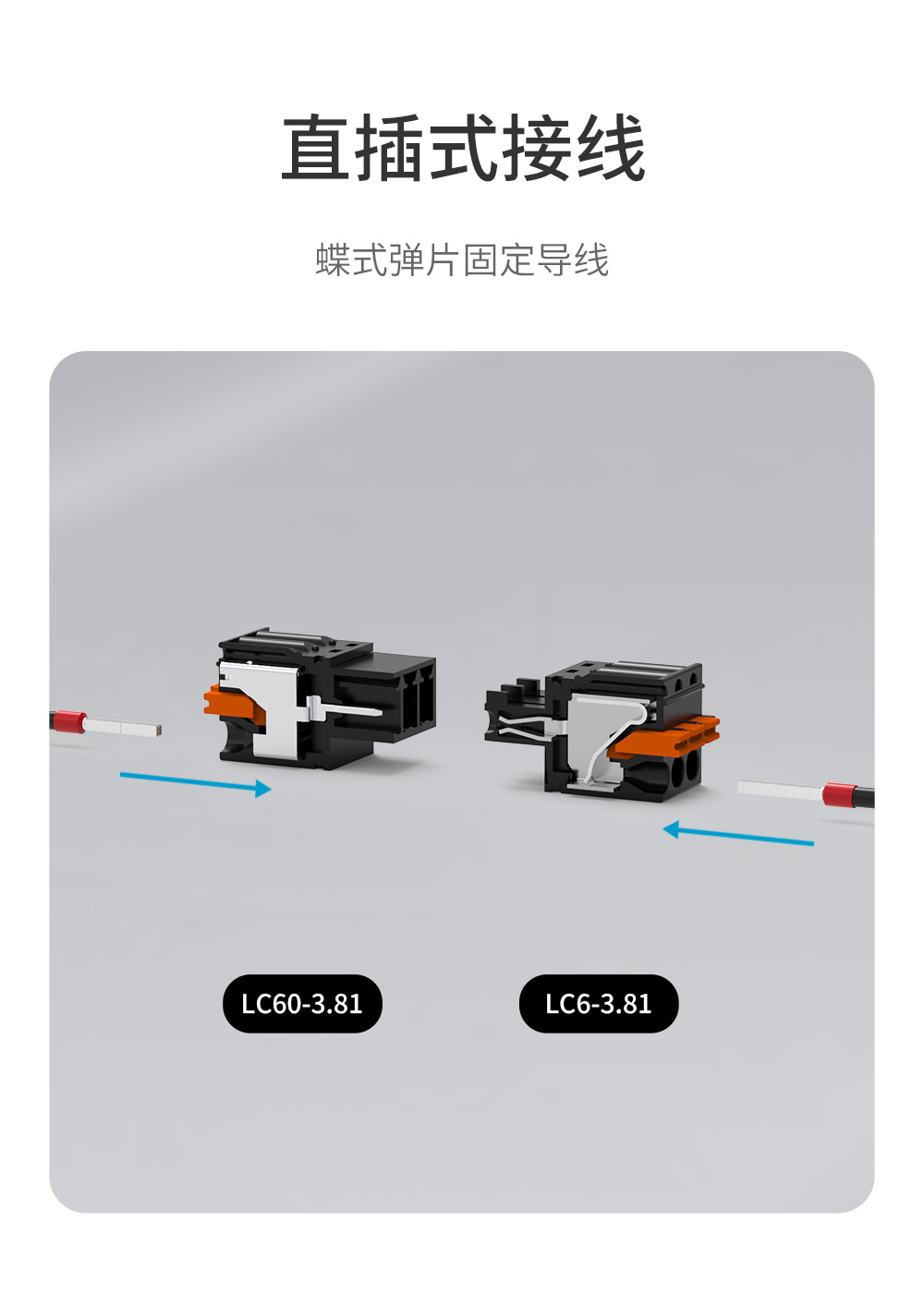 LC60-3.81黑色款插拔式接线端子