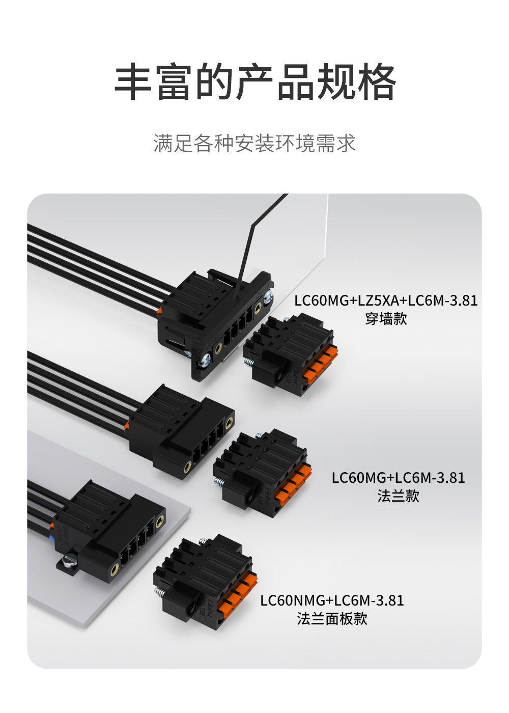 LC60NMG-3.81面板固定式插拔端子