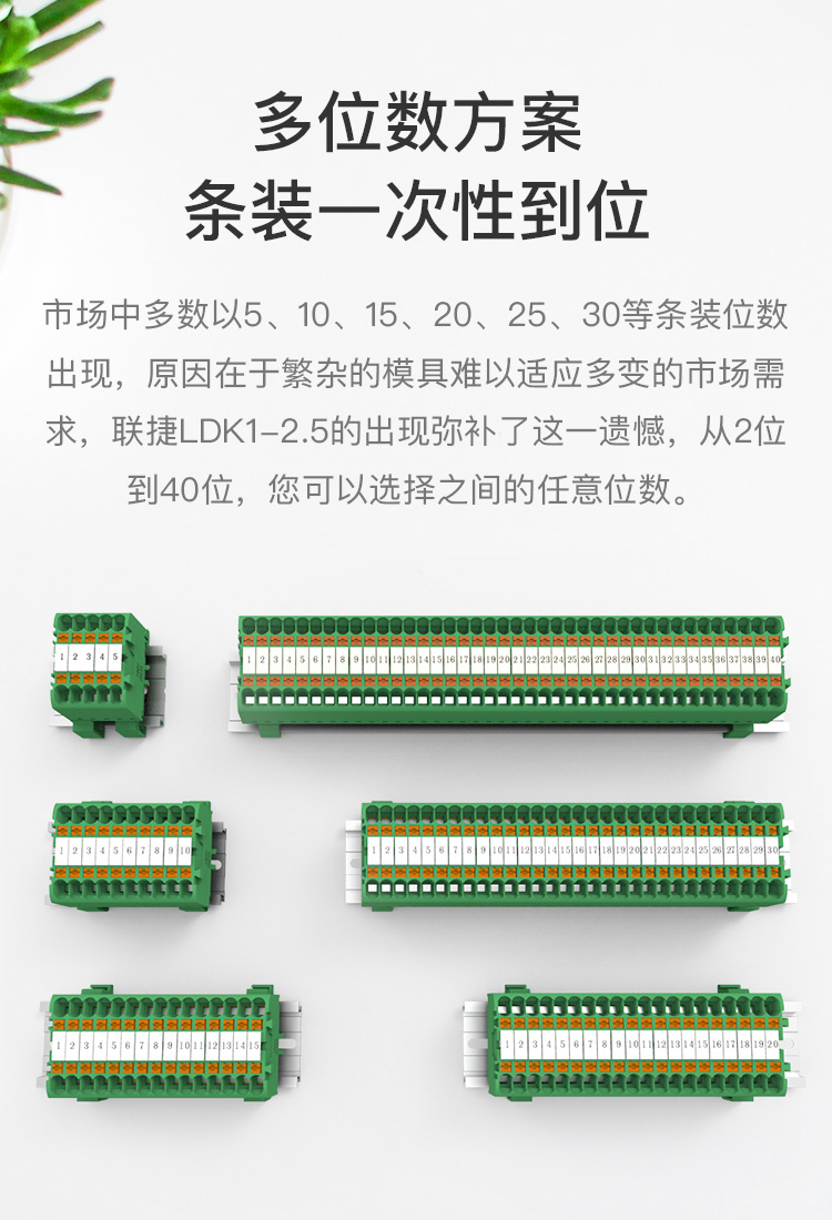 LDK1-2.5导轨式接线端子排