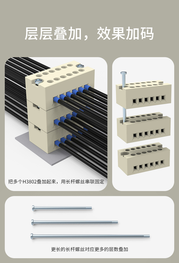 上海联捷H3802小体积5.0mm间距面板固定式端子排