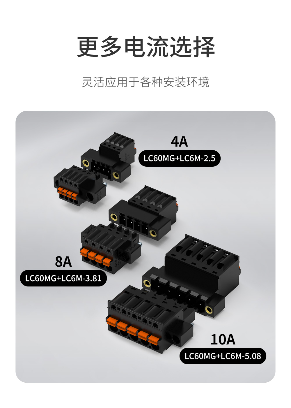 LC60MG-3.81插拔式接线端子黑色款