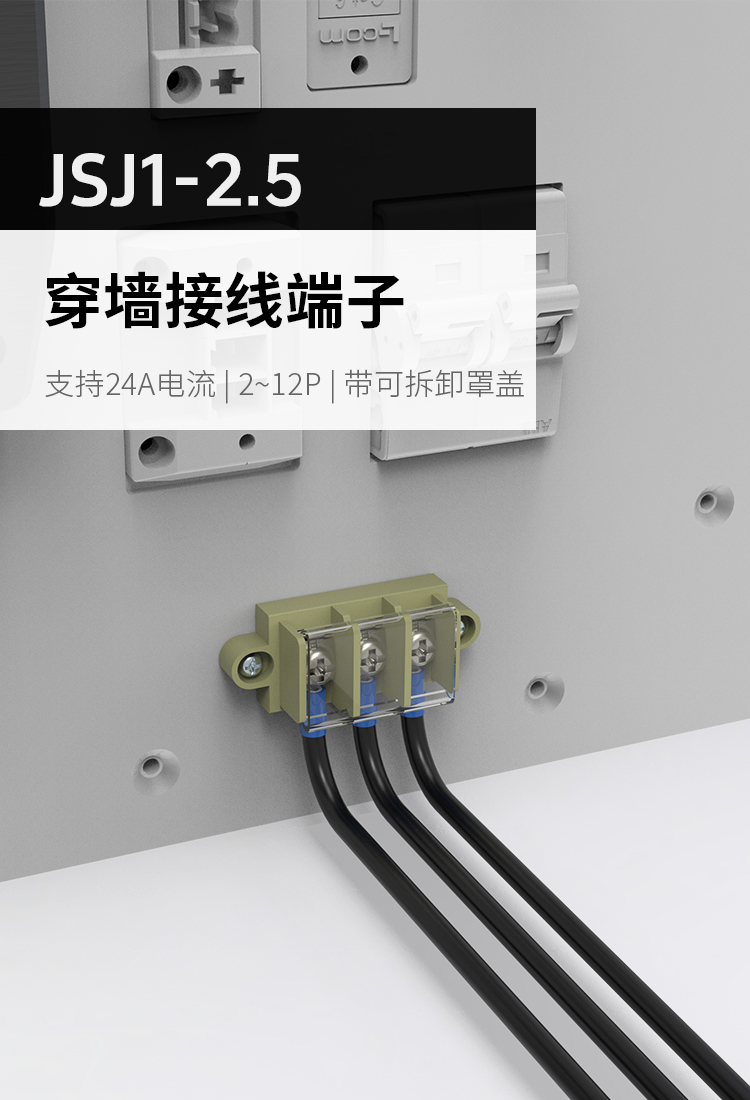 JSJ1-2.5螺丝式穿墙接线端子排
