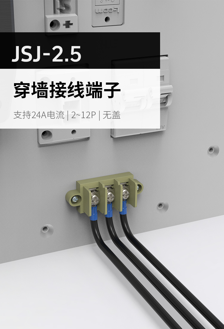 JSJ-2.5螺丝式穿墙接线端子排